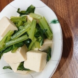 簡単・ヘルシー！(^^)高野豆腐と小松菜のくず煮♪